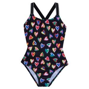 GOTTEX KIDS HEARTS ROUND NECK ONE PIECE SWIMSUIT